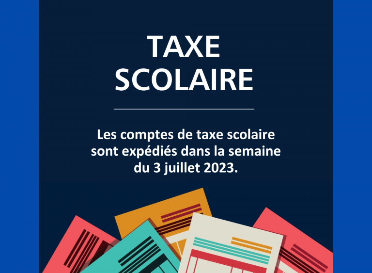 Taxe scolaire 2023-2024