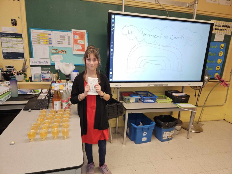 Une élève de 10 ans de l’école primaire Notre-Dame-de-Montjoie lance son premier livre